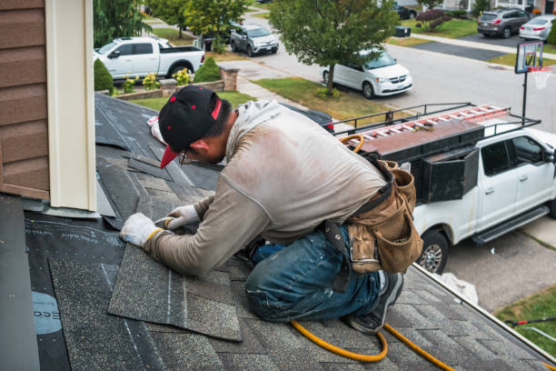 Professional Roofing technician working in Trout Run, PA